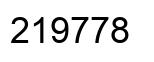 Number 219778 black image