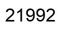 Number 21992 black image