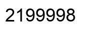 Number 2199998 black image