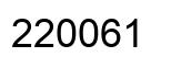 Number 220061 black image