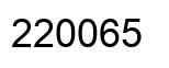 Number 220065 black image