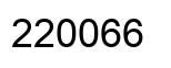 Number 220066 black image