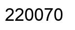 Number 220070 black image