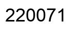 Number 220071 black image