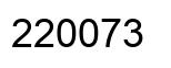 Number 220073 black image
