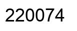 Number 220074 black image