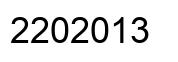 Number 2202013 black image