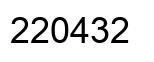 Number 220432 black image