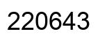 Number 220643 black image