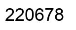 Number 220678 black image