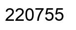 Number 220755 black image