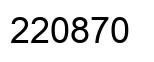 Number 220870 black image