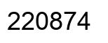 Number 220874 black image