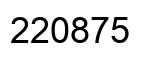 Number 220875 black image