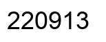 Number 220913 black image