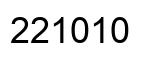 Number 221010 black image
