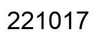 Número 221017 imagen negro