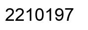 Number 2210197 black image