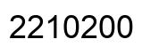 Número 2210200 imagen negro
