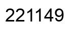 Number 221149 black image