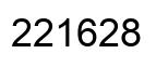 Number 221628 black image