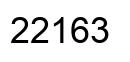 Number 22163 black image