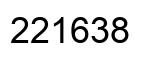 Number 221638 black image