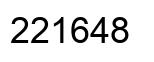Number 221648 black image