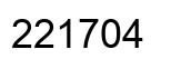 Number 221704 black image