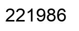 Number 221986 black image