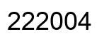 Number 222004 black image