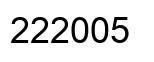 Number 222005 black image