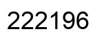 Number 222196 black image