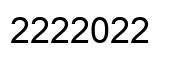 Número 2222022 imagen negro