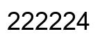 Number 222224 black image