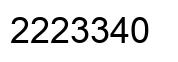 Number 2223340 black image