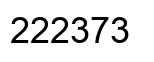 Number 222373 black image