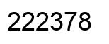Number 222378 black image