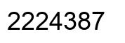 Number 2224387 black image