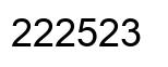 Number 222523 black image