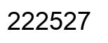 Number 222527 black image