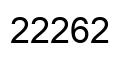 Número 22262 imagen negro