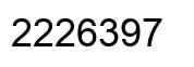 Number 2226397 black image