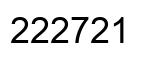 Number 222721 black image