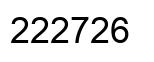 Number 222726 black image