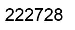 Number 222728 black image