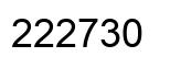 Number 222730 black image