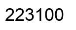 Número 223100 imagen negro