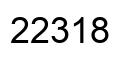 Número 22318 imagen negro