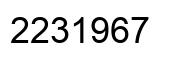 Number 2231967 black image